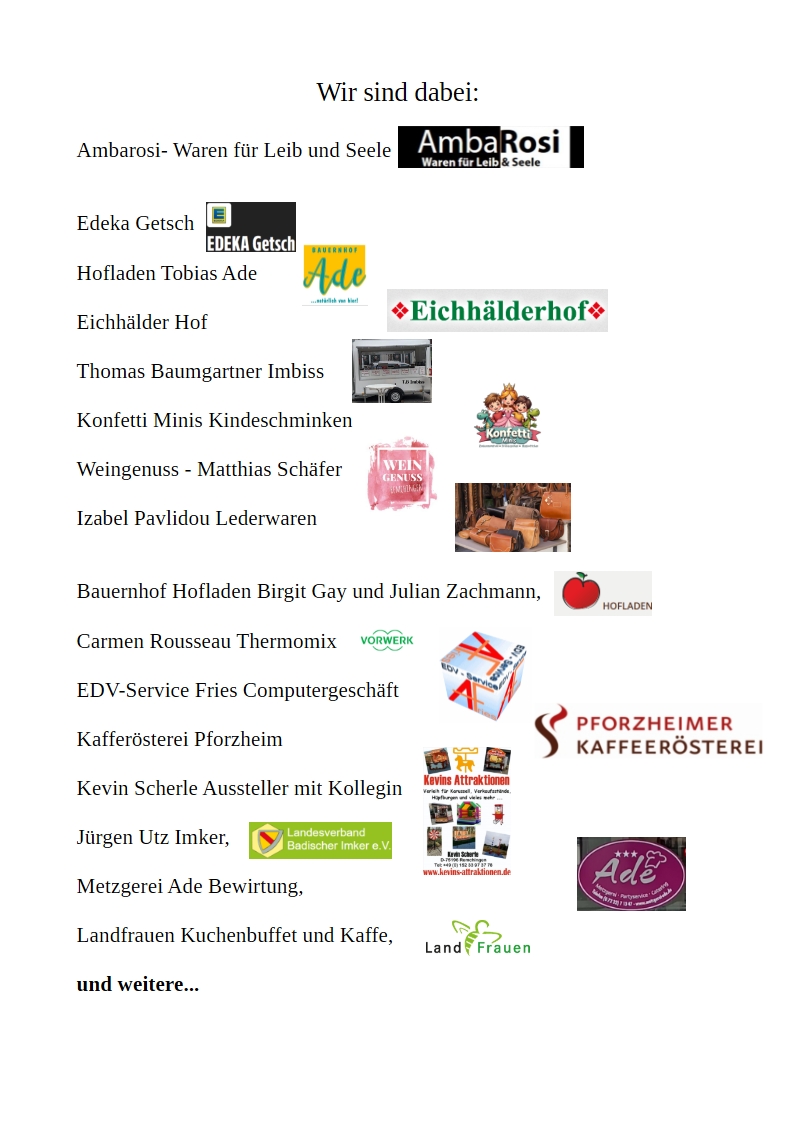 Teilnehmerliste Lokal-Fair mit Logos als Bilddatei